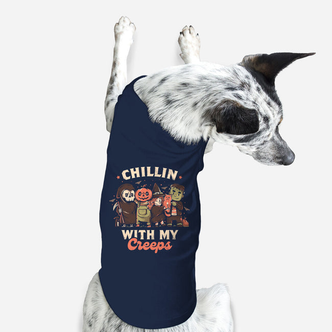 Chilling With My Creeps-dog basic pet tank-eduely