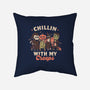 Chilling With My Creeps-none removable cover throw pillow-eduely