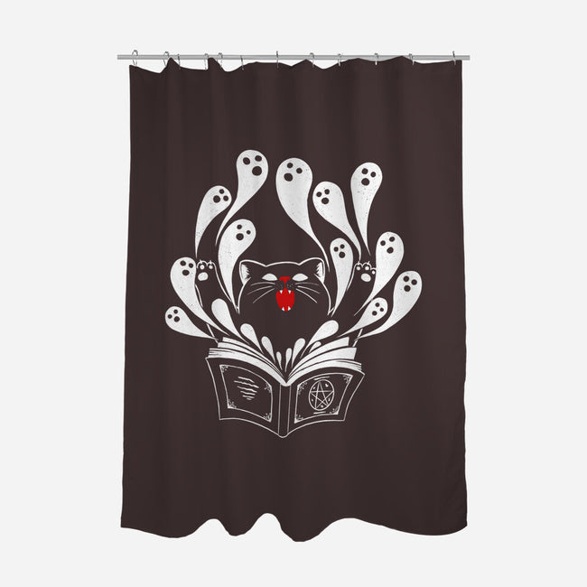 Magic Black Cat-none polyester shower curtain-marsdkart