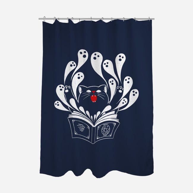 Magic Black Cat-none polyester shower curtain-marsdkart