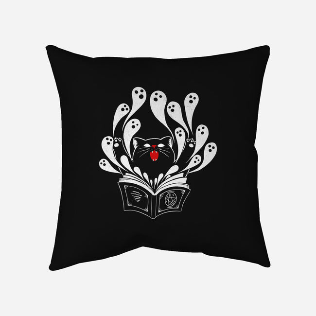 Magic Black Cat-none removable cover w insert throw pillow-marsdkart