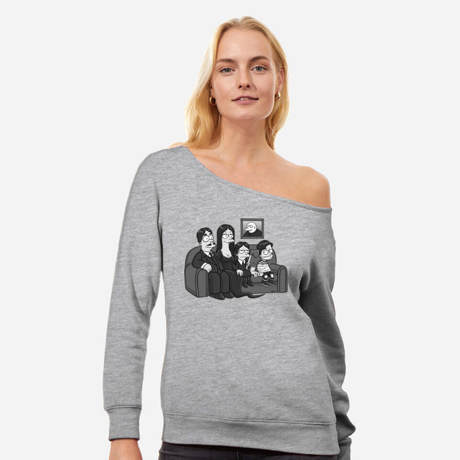 Gothic Family-womens off shoulder sweatshirt-Andriu