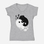 Ying Yang Ghosts-womens v-neck tee-Vallina84