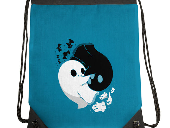 Ying Yang Ghosts-none drawstring bag-Vallina84 by TeeFury