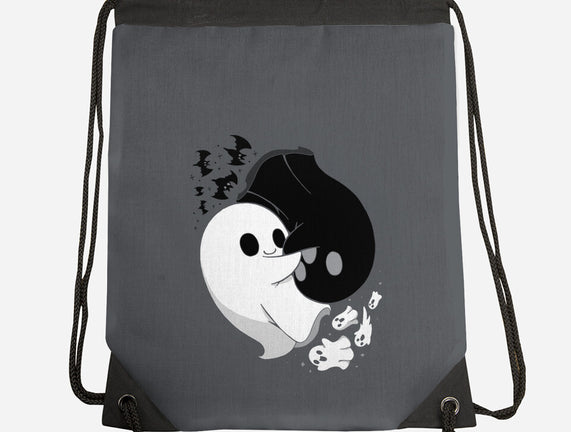 Ying Yang Ghosts-none drawstring bag-Vallina84 by TeeFury