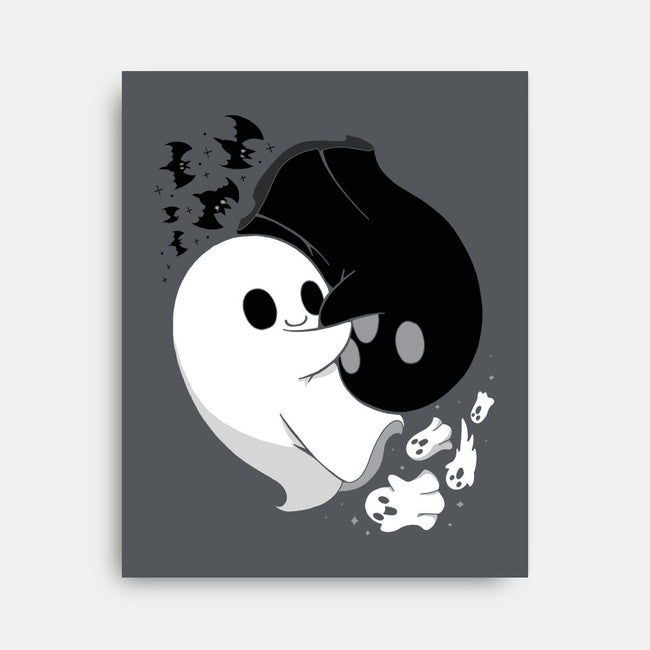 Ying Yang Ghosts-none stretched canvas-Vallina84