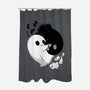 Ying Yang Ghosts-none polyester shower curtain-Vallina84