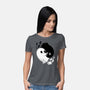 Ying Yang Ghosts-womens basic tee-Vallina84