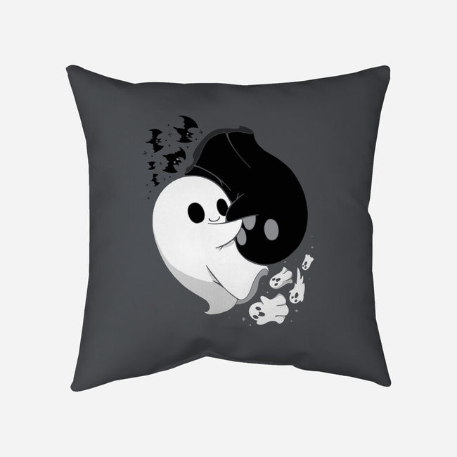 Ying Yang Ghosts-none removable cover throw pillow-Vallina84