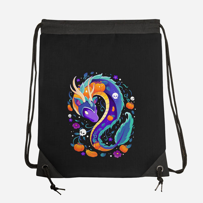 Halloween Dragon-none drawstring bag-Vallina84