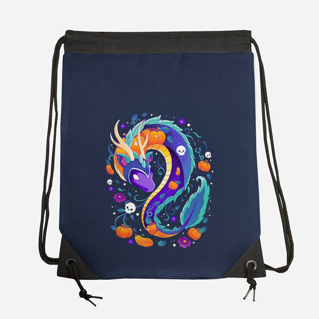 Halloween Dragon-none drawstring bag-Vallina84