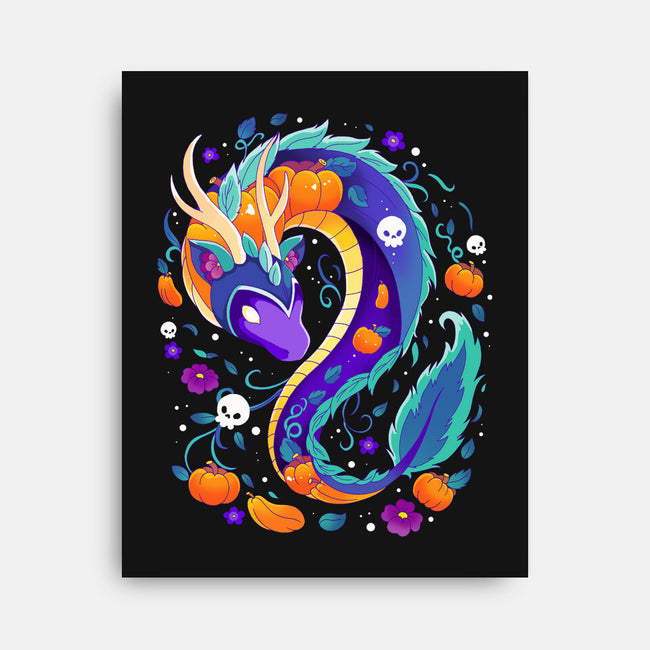 Halloween Dragon-none stretched canvas-Vallina84