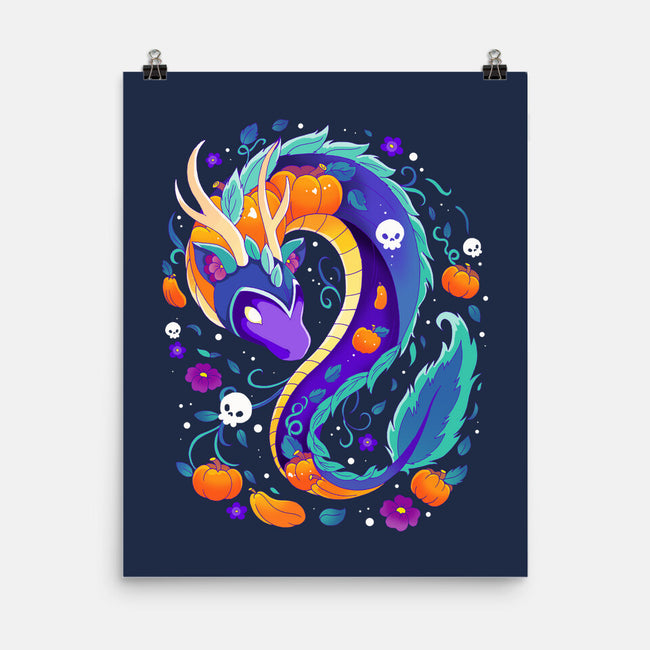 Halloween Dragon-none matte poster-Vallina84