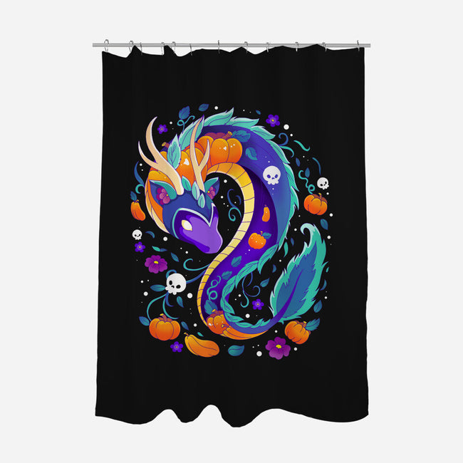 Halloween Dragon-none polyester shower curtain-Vallina84