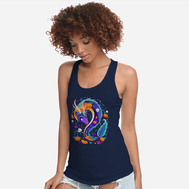 Halloween Dragon-womens racerback tank-Vallina84