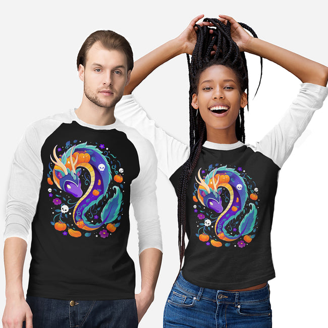 Halloween Dragon-unisex baseball tee-Vallina84