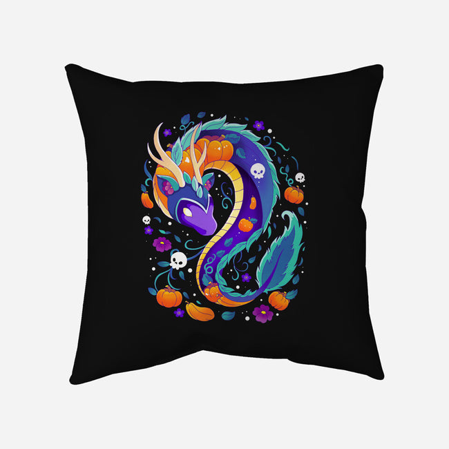Halloween Dragon-none removable cover w insert throw pillow-Vallina84