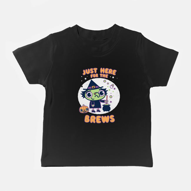 Here For The Brews-baby basic tee-Weird & Punderful