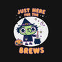 Here For The Brews-none drawstring bag-Weird & Punderful