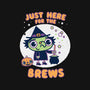 Here For The Brews-cat basic pet tank-Weird & Punderful