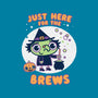 Here For The Brews-none drawstring bag-Weird & Punderful