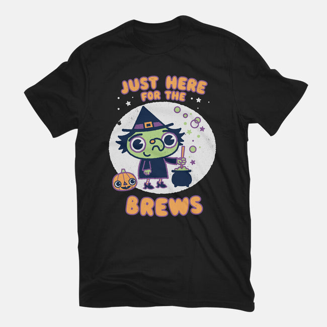 Here For The Brews-womens basic tee-Weird & Punderful