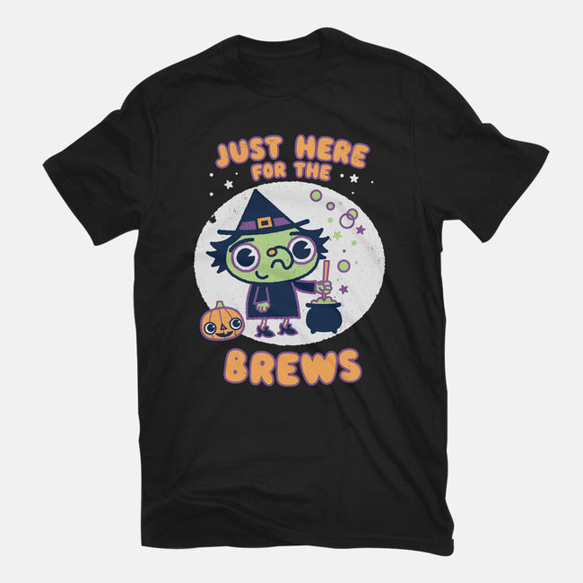Here For The Brews-youth basic tee-Weird & Punderful