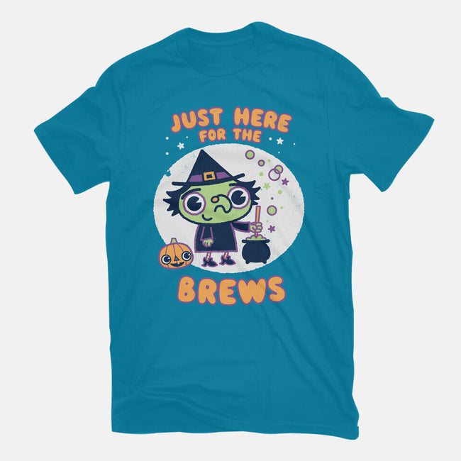 Here For The Brews-womens basic tee-Weird & Punderful