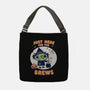 Here For The Brews-none adjustable tote bag-Weird & Punderful