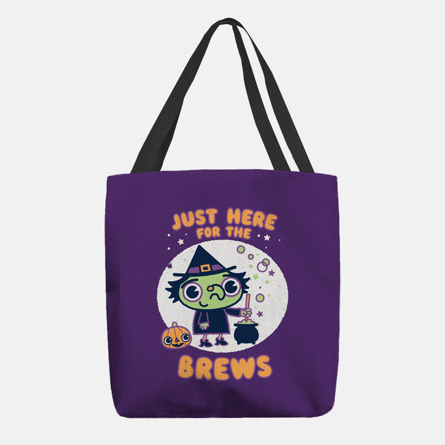 Here For The Brews-none basic tote bag-Weird & Punderful