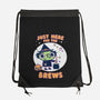 Here For The Brews-none drawstring bag-Weird & Punderful