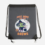 Here For The Brews-none drawstring bag-Weird & Punderful