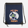Here For The Brews-none drawstring bag-Weird & Punderful