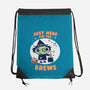 Here For The Brews-none drawstring bag-Weird & Punderful
