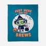 Here For The Brews-none fleece blanket-Weird & Punderful