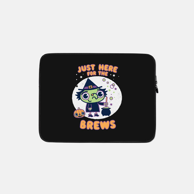 Here For The Brews-none zippered laptop sleeve-Weird & Punderful