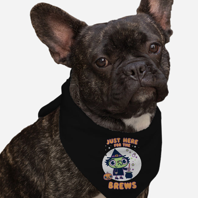 Here For The Brews-dog bandana pet collar-Weird & Punderful