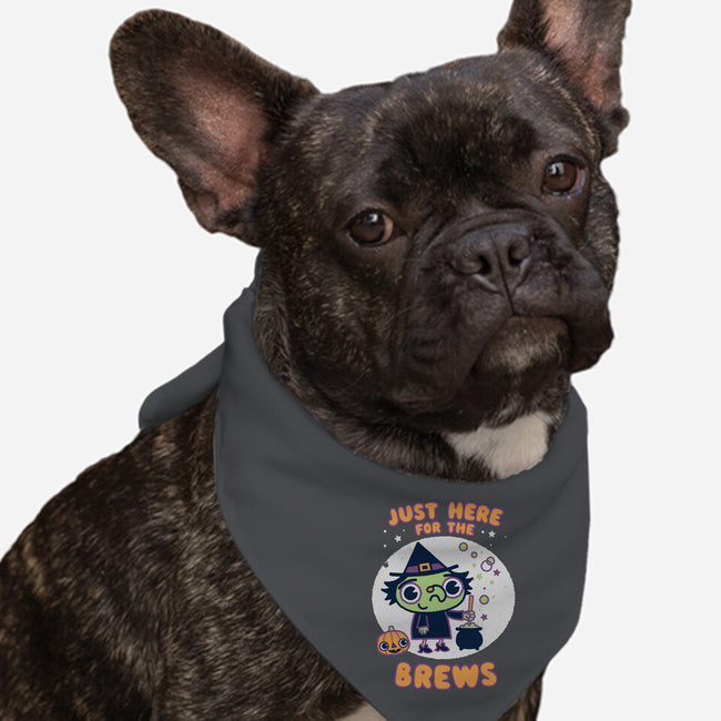 Here For The Brews-dog bandana pet collar-Weird & Punderful