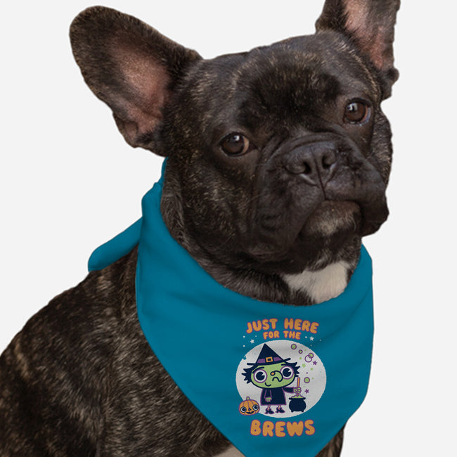 Here For The Brews-dog bandana pet collar-Weird & Punderful