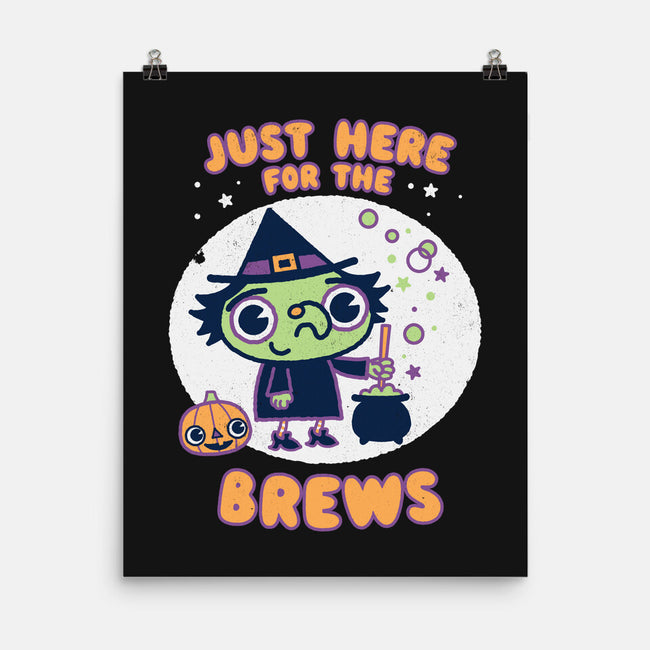 Here For The Brews-none matte poster-Weird & Punderful