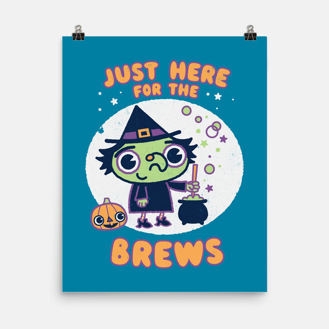 Here For The Brews-none matte poster-Weird & Punderful