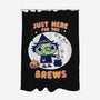 Here For The Brews-none polyester shower curtain-Weird & Punderful