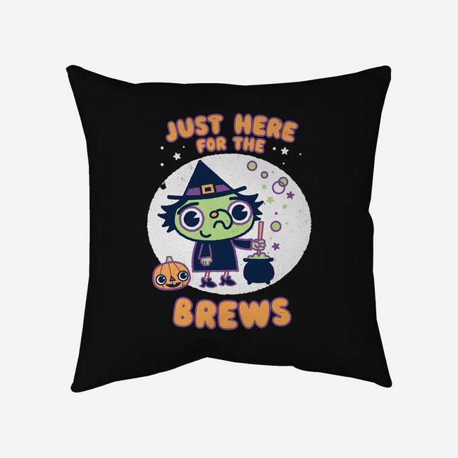 Here For The Brews-none removable cover w insert throw pillow-Weird & Punderful