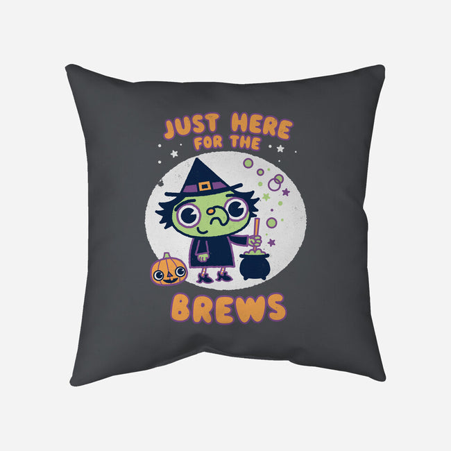 Here For The Brews-none removable cover w insert throw pillow-Weird & Punderful