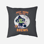 Here For The Brews-none removable cover w insert throw pillow-Weird & Punderful