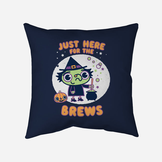 Here For The Brews-none removable cover w insert throw pillow-Weird & Punderful