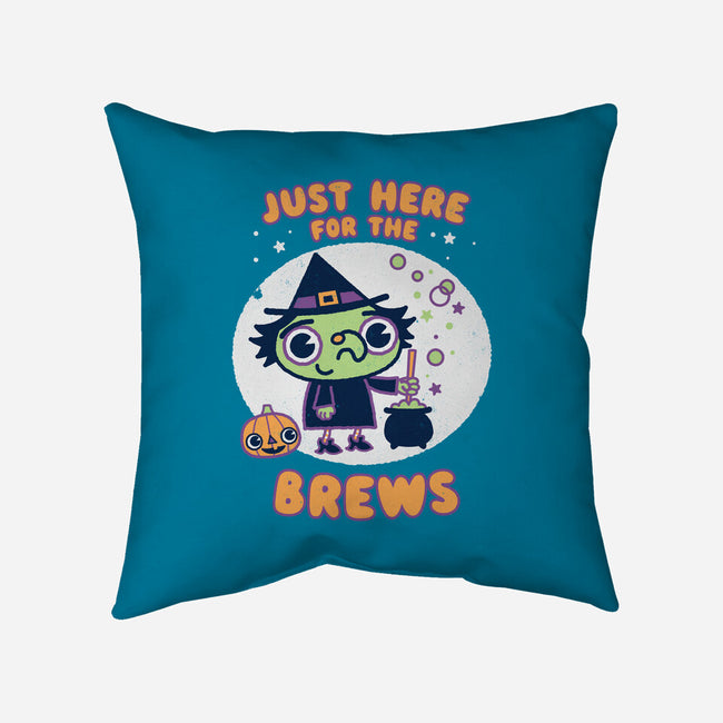 Here For The Brews-none removable cover throw pillow-Weird & Punderful