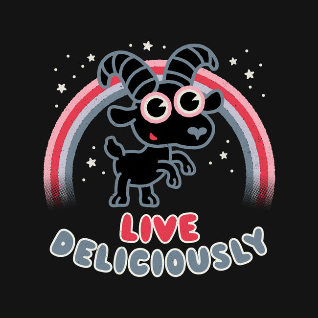 Live Deliciously Cute-none removable cover w insert throw pillow-Weird & Punderful