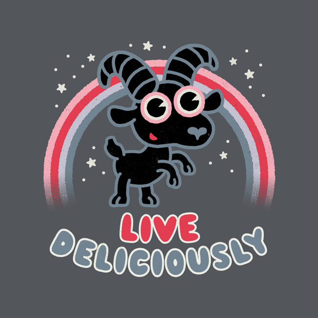 Live Deliciously Cute-womens fitted tee-Weird & Punderful