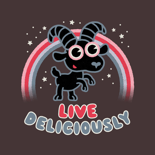 Live Deliciously Cute-none beach towel-Weird & Punderful